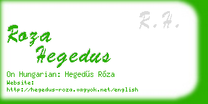 roza hegedus business card